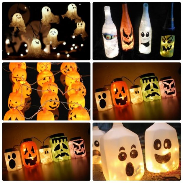 đèn led halloween handmade